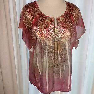Gorgeous Dressbarn Top Sz L